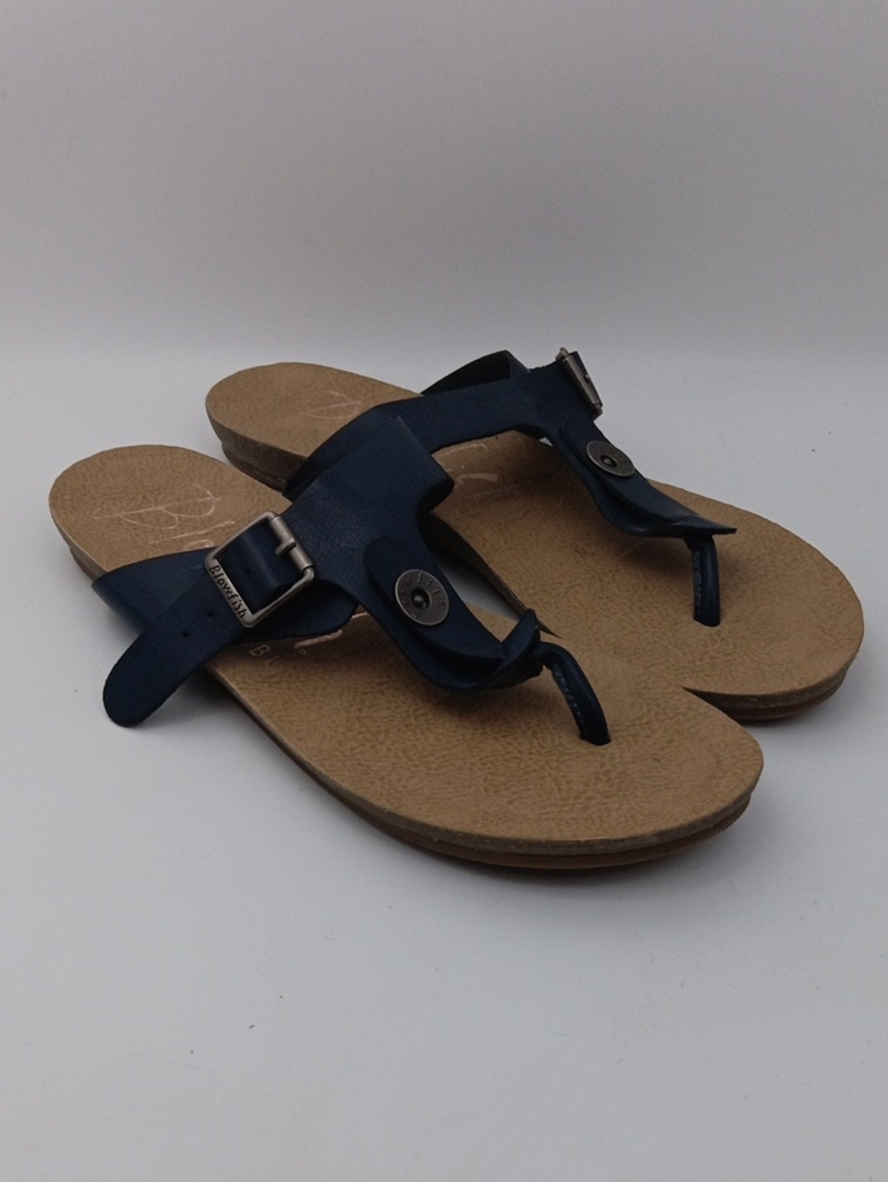 NAVY BLUE WOMEN'S TOE-POST SANDALS SIZE 7